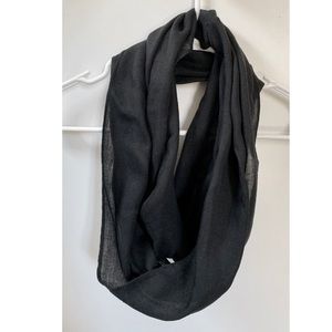 Sheer Black Infinity Scarf